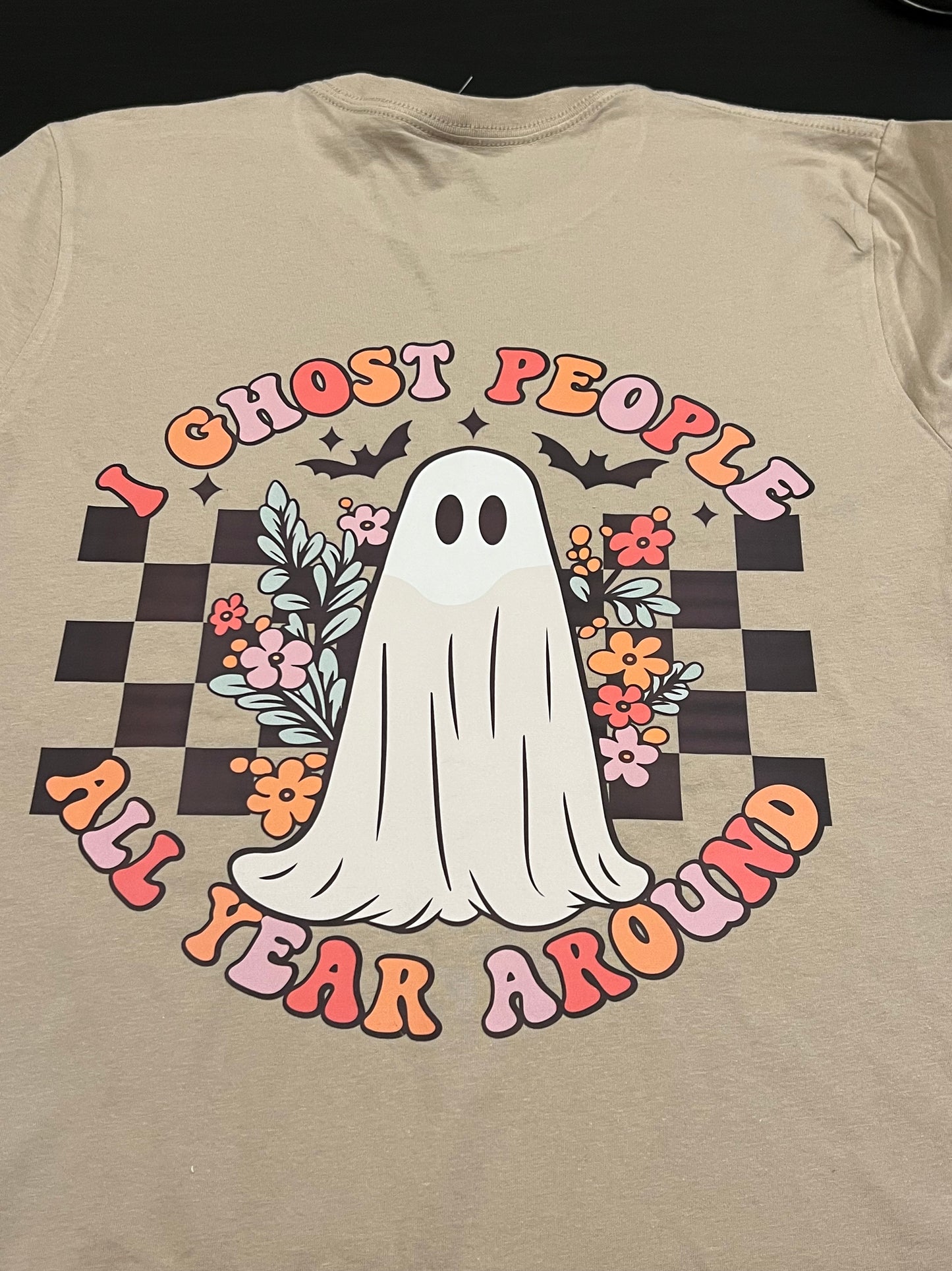 I Ghost People All Year Around Tan T-Shirt